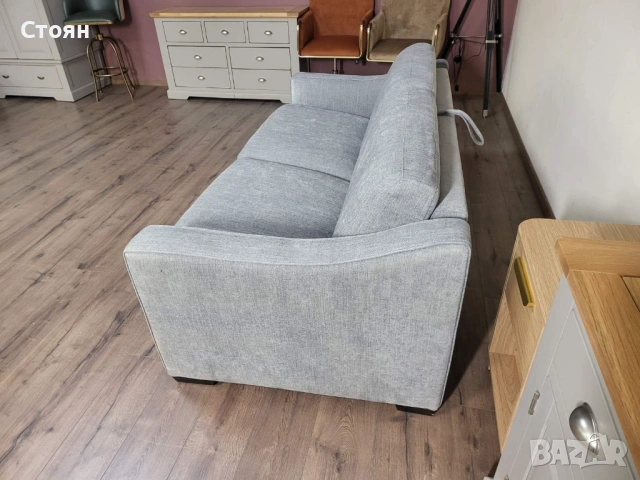 Сив диван от плат тройка с функция сън "Optimus", снимка 9 - Дивани и мека мебел - 53698952