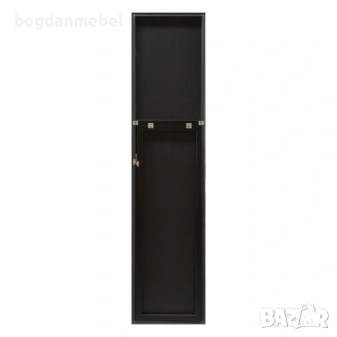Стоящо огледало Barletta, размери 150x35 см, Черен цвят, снимка 3 - Огледала - 53174053