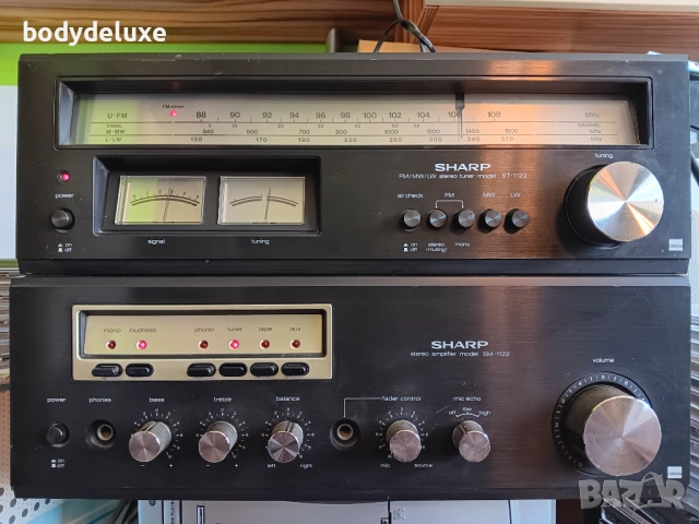 SHARP SM-1122 & ST-1122 усилвател + тунер, снимка 2 - Ресийвъри, усилватели, смесителни пултове - 54143573