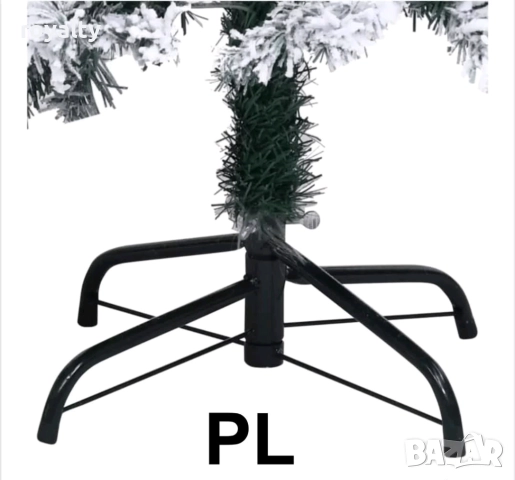 Заснежена гъста елха с много клонки. Метална здрава основа., снимка 3 - Декорация за дома - 52829307