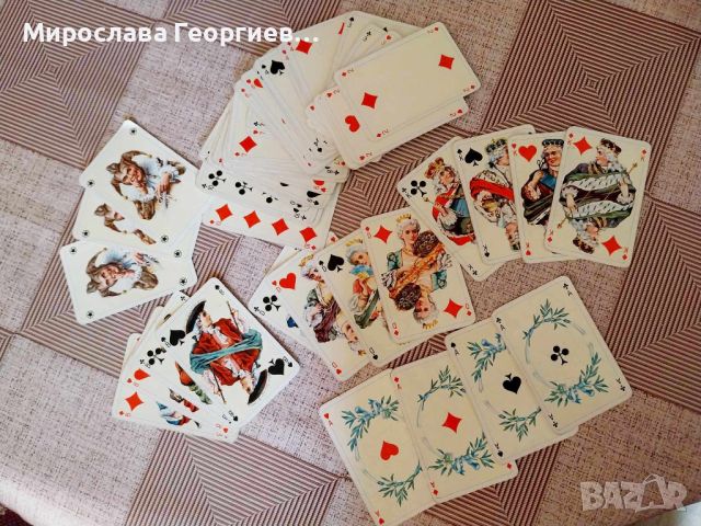 Ретро карти за игра Рококо №160, Пълен комплект 52 карти + 3 жокера, много запазени, за колекционери