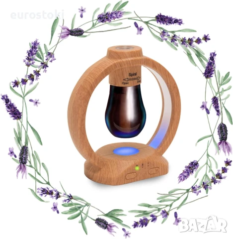Adirigo Безжичен безводен арома дифузер за етерични масла с три режима на мъгла и четирицветни LED 