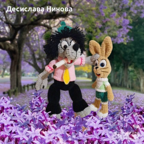 Вълкът от"Ну погоди"-ръчна изработка, снимка 12 - Плюшени играчки - 36918136