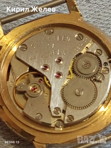 Стар механичен часовник мъжки SEKONDA USSR работи позлатен перфектен 47038, снимка 7 - Антикварни и старинни предмети - 52361769