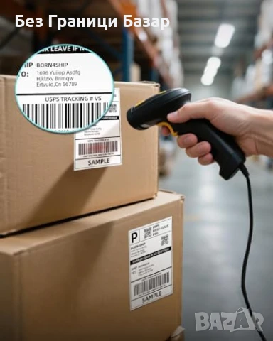 Нова Ролка етикети 100x150мм 250 броя бели термо с лепило 4x6 за термопринтер, снимка 2 - Други - 51294653