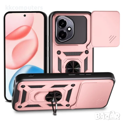 Honor 400 Удароустойчив PC + TPU Калъф с Поставка и Плъзгащ Капак за Камера и Протектор, снимка 5 - Калъфи, кейсове - 50467601