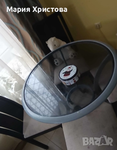 стъклена маса, снимка 3 - Маси - 52258579