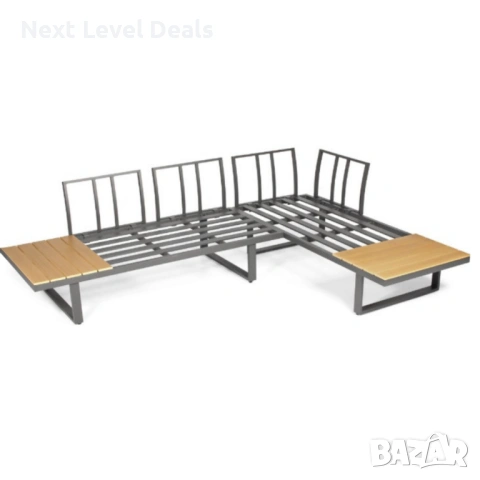 🌿 Градински комплект KANZA – модерен комфорт за тераса, двор или веранда, снимка 11 - Дивани и мека мебел - 53477463