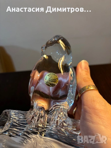 Кристална статуетка бухал, снимка 7 - Антикварни и старинни предмети - 53339016