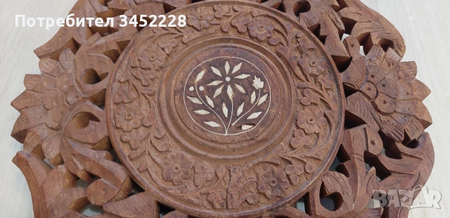 Дърворезба масичка малка за ценители височина 34см , снимка 3 - Декорация за дома - 54015634