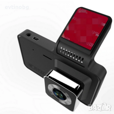 Видеорегистратор DUAL LENS FULL HD1080 с 3 лещи и нощно виждане, снимка 3 - Аксесоари и консумативи - 53780857