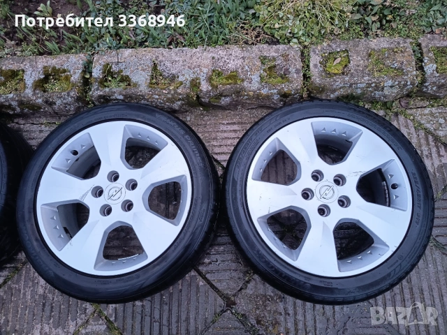 Джанти OPEL Zafira 17" 5x110 с гуми 225/45/17, снимка 4 - Гуми и джанти - 53331324