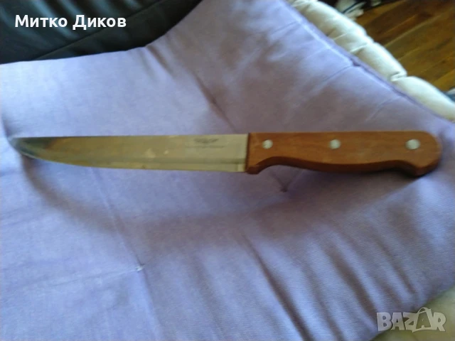 Нож немски кухненски нов високо качество неръжд.стомана 376х245мм острие