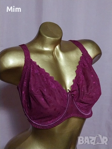 90 D Червен дантелен сутиен , снимка 4 - Бельо - 52941987