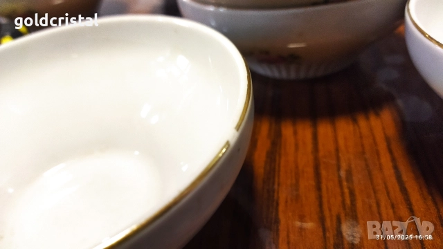 Стар български порцелан купа с купички , снимка 10 - Антикварни и старинни предмети - 52935821