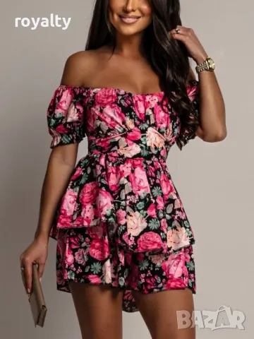 Стилна дамска рокля Два цвята , снимка 5 - Рокли - 50394586