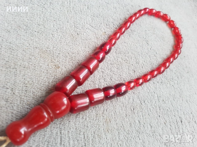 Османска кехлибарена броеница , снимка 2 - Антикварни и старинни предмети - 53174590