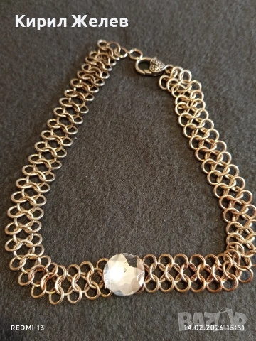 Красиво колие тип броеница с централен камък винтидж стил 51814, снимка 5 - Колиета, медальони, синджири - 53476354