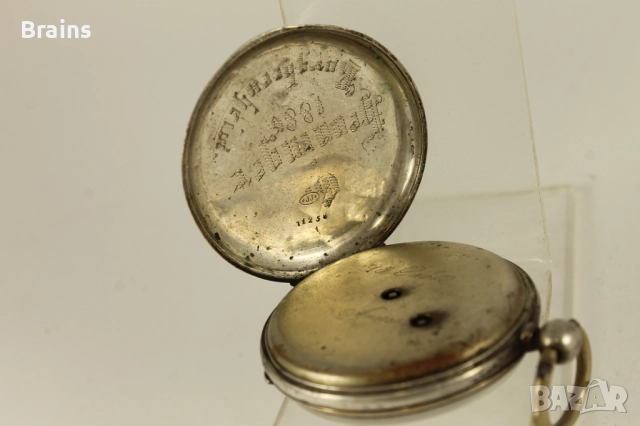 19 Век Сребърен Джобен Цилиндър С Ключе, снимка 7 - Антикварни и старинни предмети - 51773139