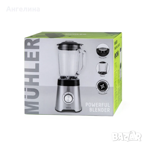 Блендер Muhler MB-555SG, 500W, 1.5 л, стъклена кана, снимка 10 - Блендери - 52983793