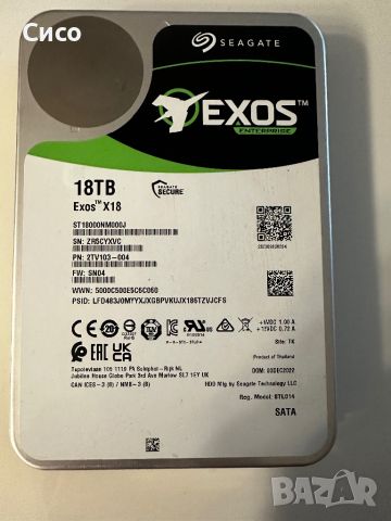 Хард Диск 18TB Hard Disk Seagate Exos X18-без забележки и лоши сектори, снимка 1 - Твърди дискове - 45915102