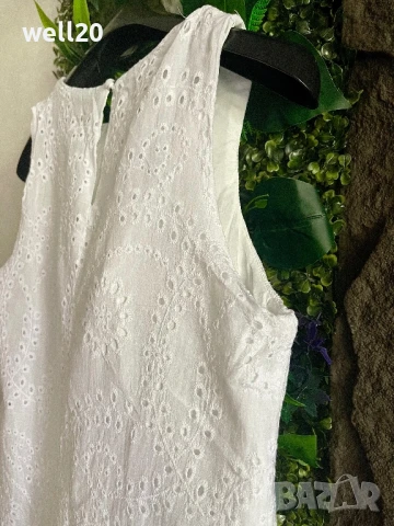 Лятна бяла рокля, рязана бродерия, снимка 5 - Рокли - 51004940