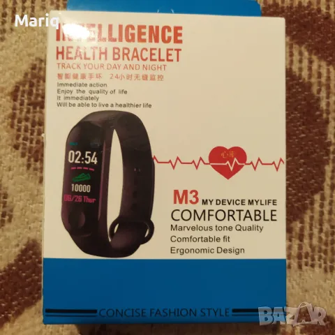 Смарт Гривна M3 Intelligence Health Bracelet, снимка 3 - Смарт часовници - 48551521