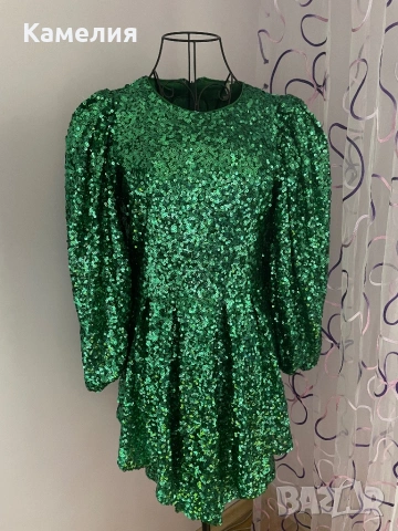 Официална рокля с балон ръкави, снимка 2 - Рокли - 50745757