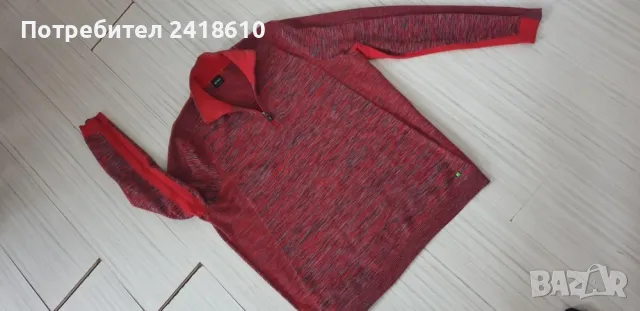 Hugo Boss Zonard Red Half Zip Cotton Knit  Mens Size XL ОРИГИНАЛ! Мъжко Горнище с 3/4 Цип!, снимка 14 - Спортни дрехи, екипи - 48720068