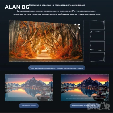 Проектор ISINBOX Q10 🔥 за домашно кино, снимка 3 - Плейъри, домашно кино, прожектори - 52475964