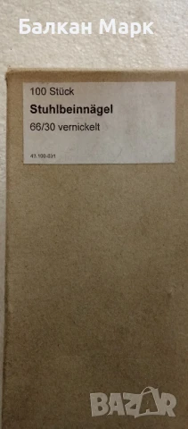 Метални никелирани подложки / тапи за крака на стол или мебели – Ø 30 мм, 100 бр., снимка 2 - Столове - 51377470