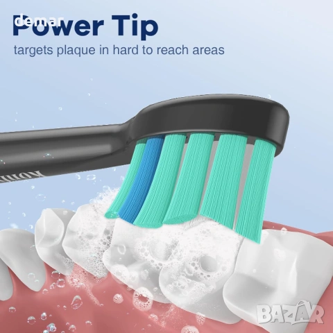 Резервни глави за електрическа четка за зъби Philips Sonicare Click-on, 8 броя, черни, снимка 4 - Други - 53794779