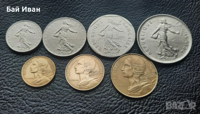 Лот монети 5 , 10  и 20 сантима, 1/2 , 1 , 2 и 5 франка - Франция /1/- чудесни- топ цена !, снимка 2 - Нумизматика и бонистика - 49645926