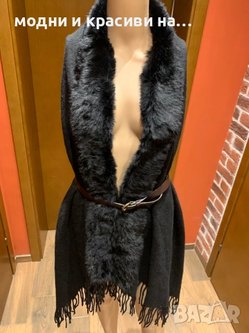 Голям кашмирен шал  с естествен косъм