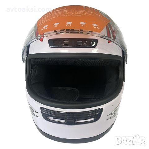 Каска за пистов мотор, шлем, 4 размера, бял/ червен, снимка 4 - Аксесоари и консумативи - 46173694