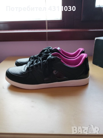 Дамски черни кожени маратонки 42 номер