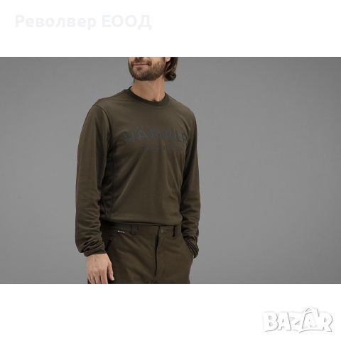 Мъжка блуза Harkila - Mountain Hunter, в цвят Hunting green/Shadow brown, снимка 4 - Екипировка - 45337605