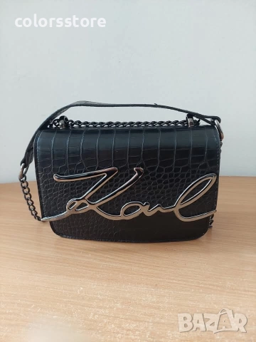 Чанта Karl Lagerfeld-черен крок/SG40l, снимка 4 - Чанти - 53201610
