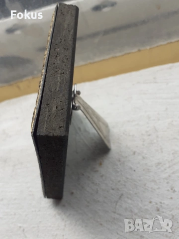 Стара настолна месингова икона - Богородица, снимка 4 - Антикварни и старинни предмети - 53333675