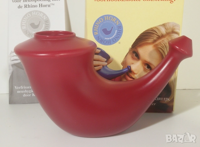 Нети пот (пластмасова каничка за промиване на нос) RhinoHorn, холандска, снимка 5 - Други - 51747179