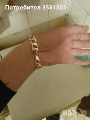 Сребърна Гривна Картйе-47грама., снимка 5 - Гривни - 54034973