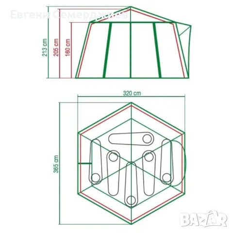 Продавам семейна палатка Coleman Polygon 6, снимка 3 - Палатки - 49115145