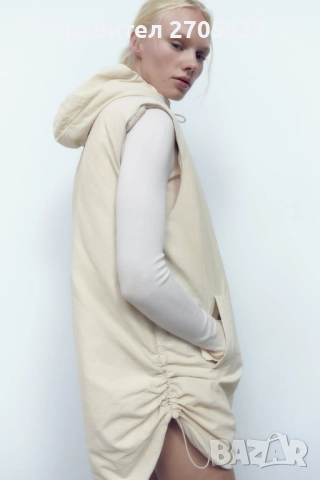 Zara дълъг непромокаем елек/грейка, размер S, снимка 8 - Елеци - 51512307