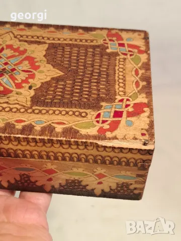 Стара дървена кутия за бижута от соца 21/6, снимка 8 - Антикварни и старинни предмети - 49982009