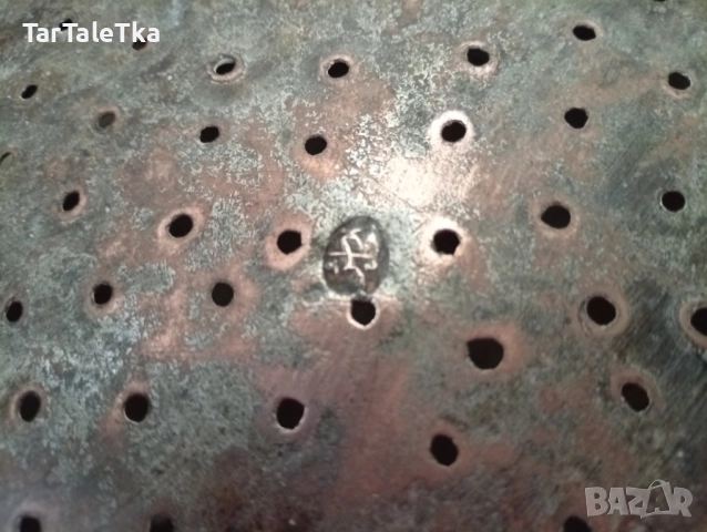 Бакър меден съд гевгир с печат на майстора