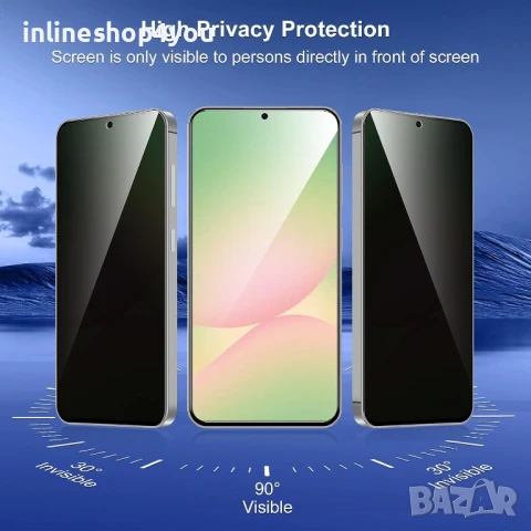Privacy 5D Стъклен протектор за Samsung Galaxy A36 A56- Anti Spy, снимка 2 - Фолия, протектори - 50825780