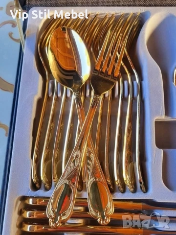 Прибори за хранене Solingen/Солинген 23/24К позлата , снимка 4 - Прибори за хранене, готвене и сервиране - 52048140