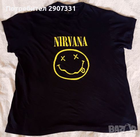 Тениска групи Nirvana. черна, снимка 1 - Тениски - 46449742
