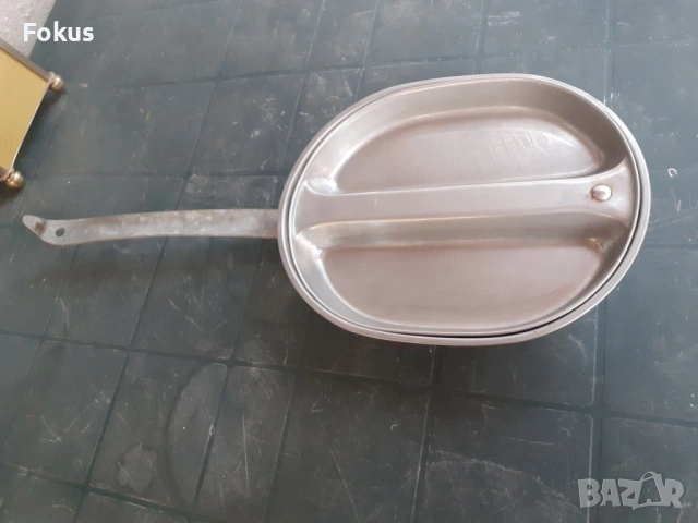 Войнишко американско канче тиган ВСВ 1945 US неръждавейка, снимка 5 - Антикварни и старинни предмети - 53280693