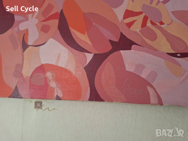 ✅КАРТИНА МАСЛО - ЛИЛИЯ В РОЗОВО - 120/80 СМ. ❗, снимка 2 - Картини - 51413553